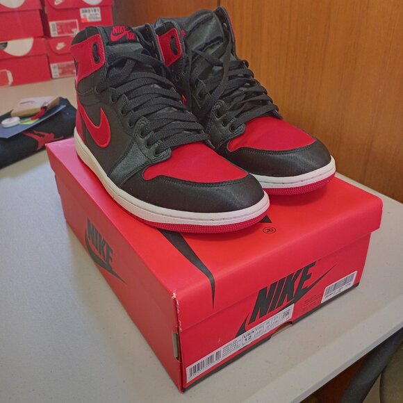 Size 10.5 - Air Jordan 1 Retro OG 2023 High Satin Bred mens 10.5 womens 12 - Picture 5 of 12
